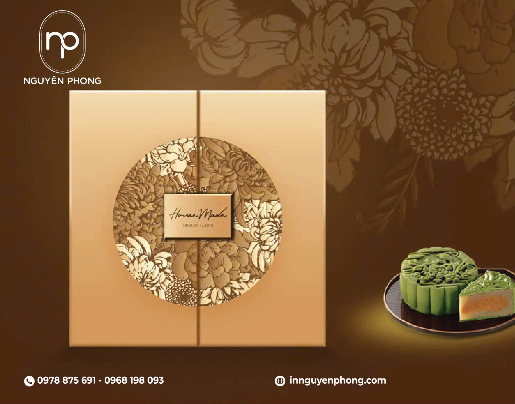 Mẫu hộp bánh trung thu khắc tên theo yêu cầu 